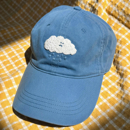 sad cloud baseball hat