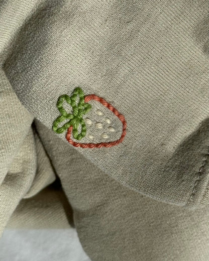 strawberry and flowers crewneck