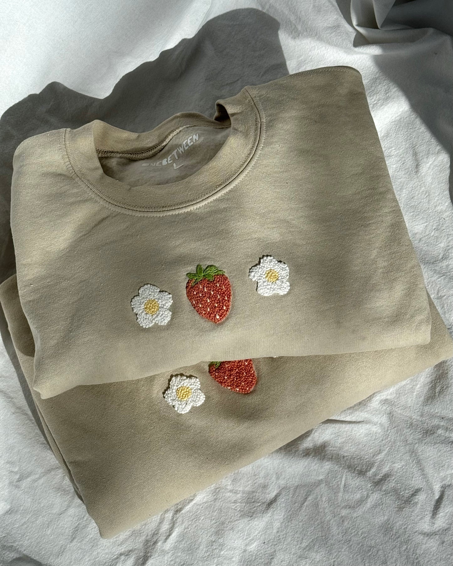 strawberry and flowers crewneck