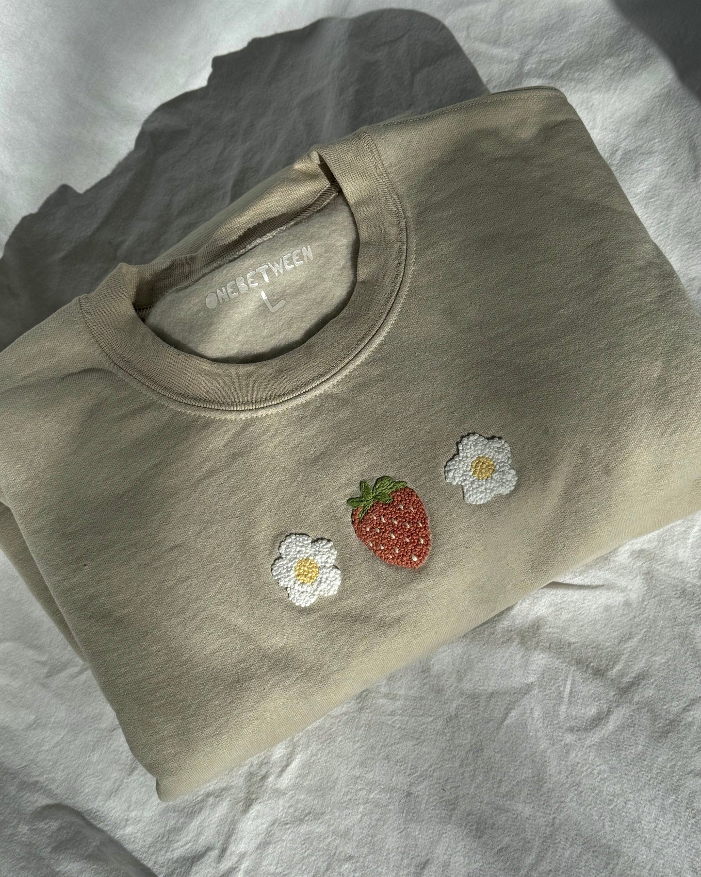 strawberry and flowers crewneck