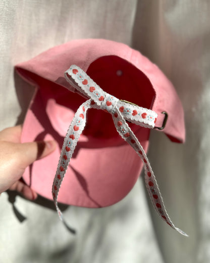 red bow baseball hat