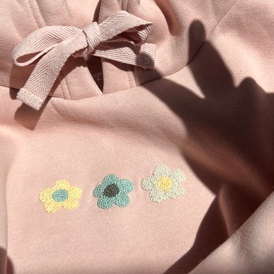 pink flower hoodie
